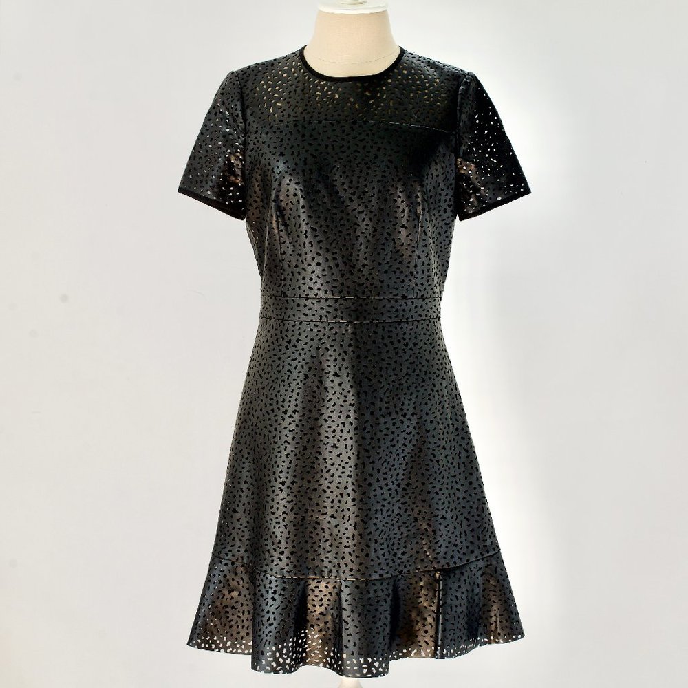 Michael Kors Black Faux Leather Dress